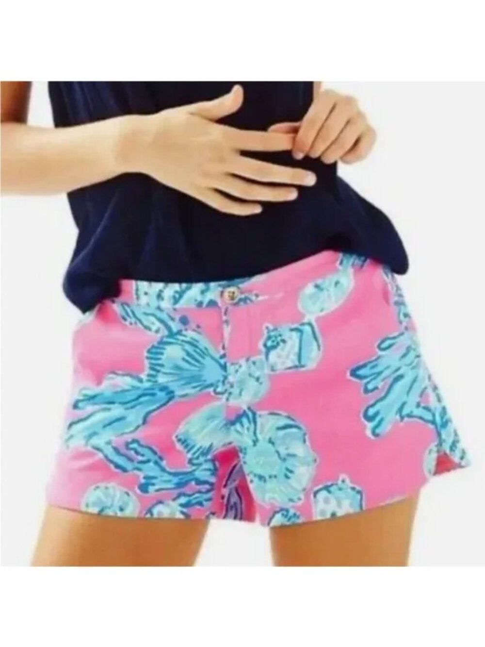 Lilly Pulitzer Girls Addie Shorts in Pink Pout/Barefoot Princess, size 12